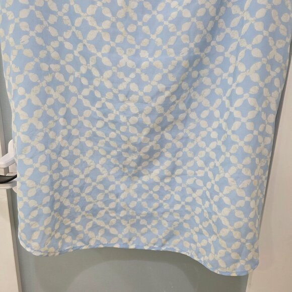 Michael Kors Blue & White Sleeveless Tank Blouse XL | Print Top - Picture 16 of 16